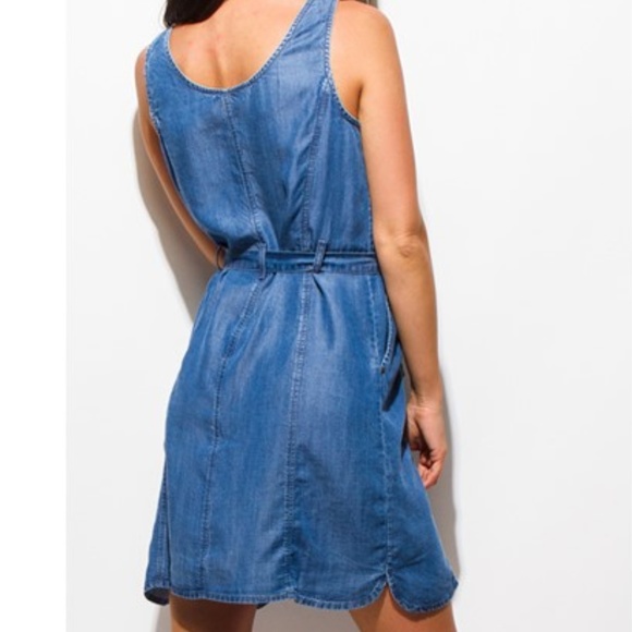 Celebrity Pink Sleeveless Boho Mini  Shirt Dress - Picture 4 of 6